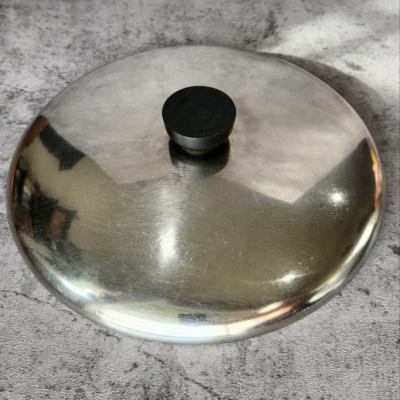 Vintage Flint stainless steel ekco USA frying pan with lid 10" diameter retro - Picture 2 of 8